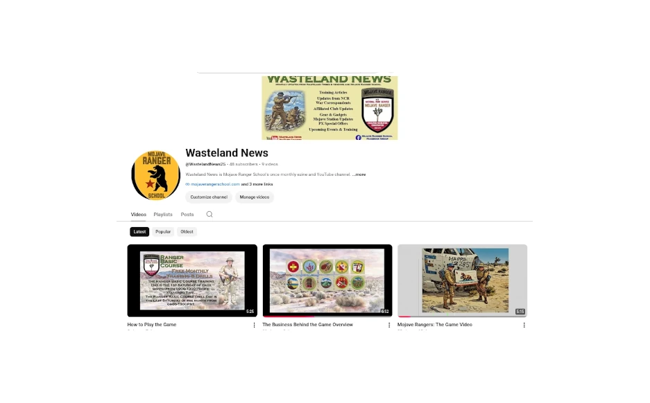 Wasteland News YouTube Channel
