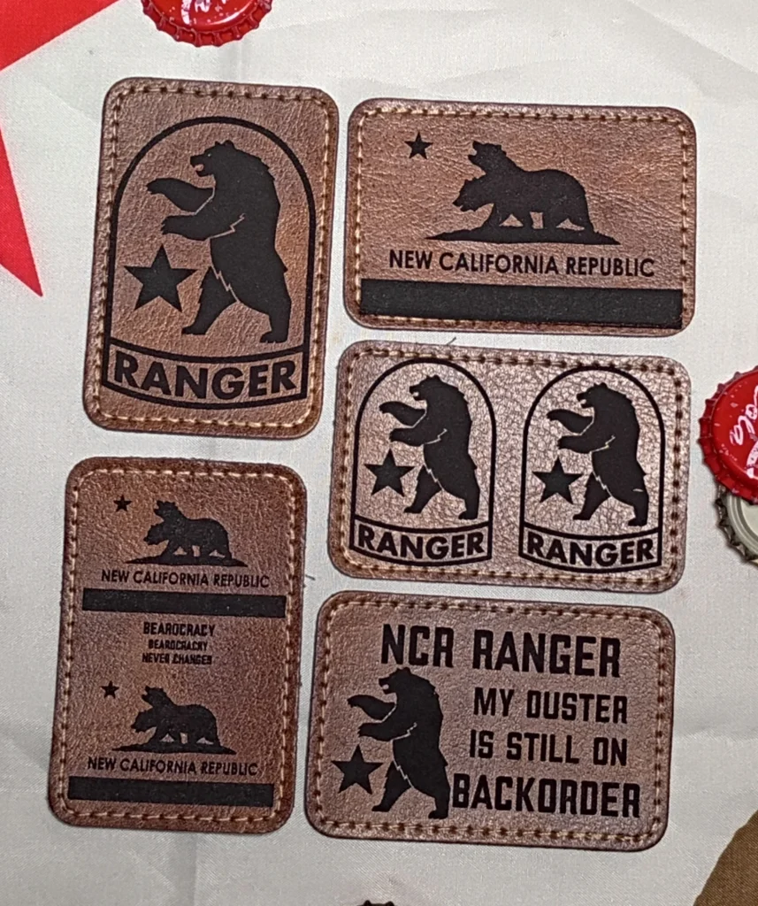 NCR Ranger Leather Shoulder Patch 4 Pack w/ BONUS Morale Patch