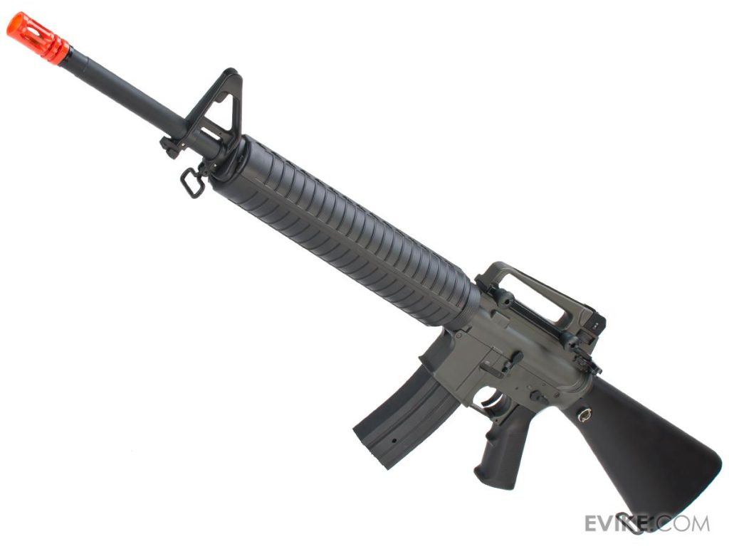 NCR Service Rifle Starter Kit: Golden Eagle M16A3 AEG Super Enhanced Version Polymer Build - Black Airsoft Rifle