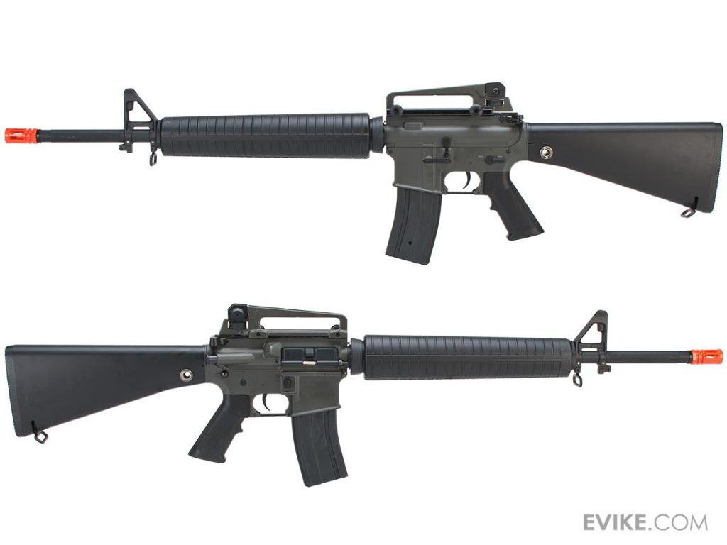 NCR Service Rifle Starter Kit: Golden Eagle M16A3 AEG Super Enhanced Version Polymer Build - Black Airsoft Rifle