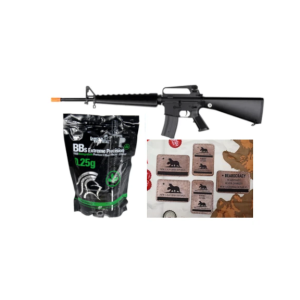 NCR Service Rifle Starter Kit:  Golden Eagle JG F6618 Super Enhanced M16 A1 Vietnam AEG Metal Gear, Polymer Body, Fixed Stock - Image 3